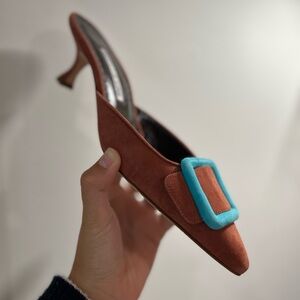 Manolo blahnik heel mules